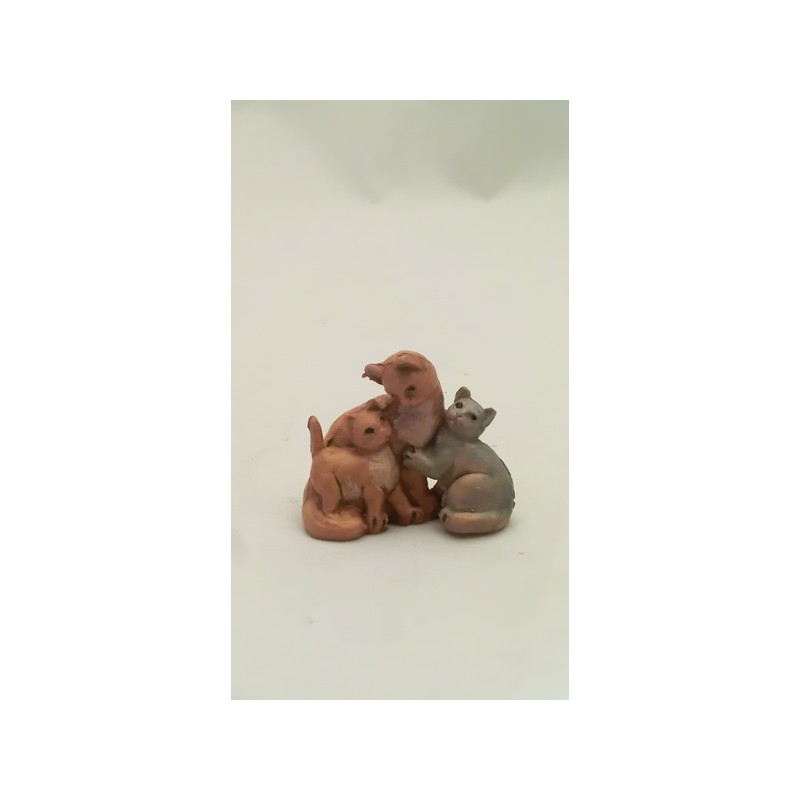 Famiglia gatti cm 12