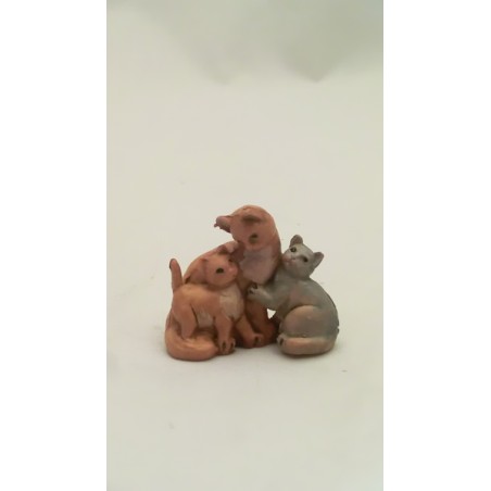 Famiglia gatti cm 12