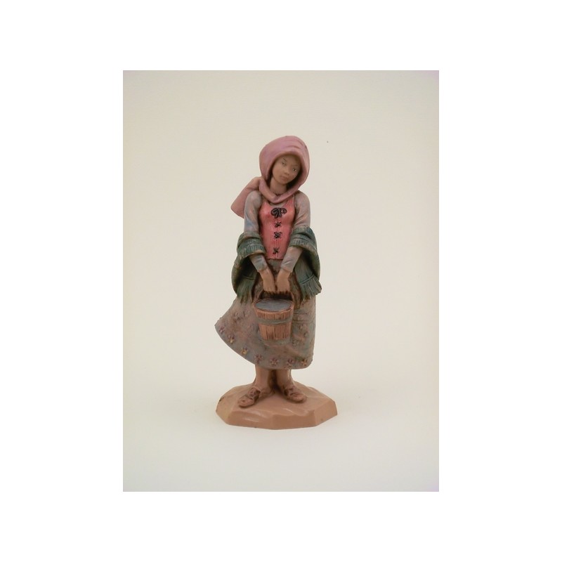 Ragazza con secchio d'acqua cm 12