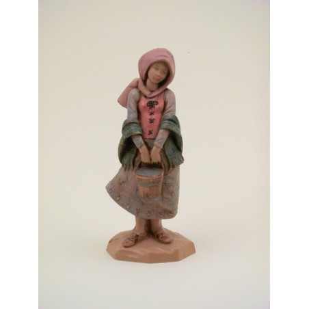 Ragazza con secchio d'acqua cm 12