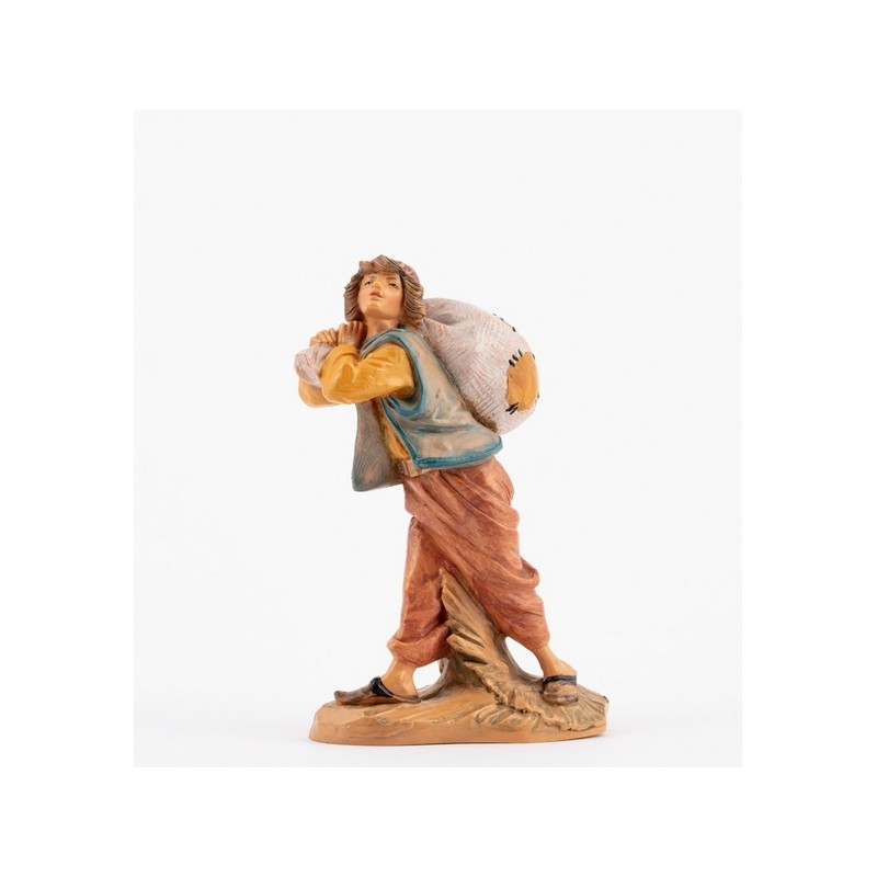 Ragazzo con sacco in spalla cm 12