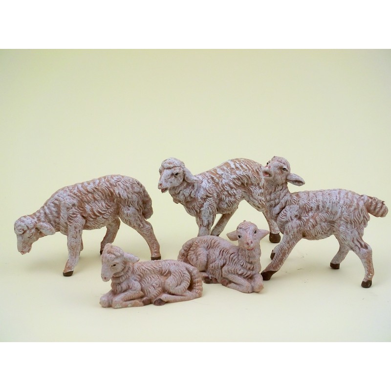 Serie 5 pecore sfumate cm. 12
