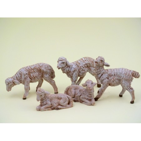 Serie 5 pecore sfumate cm. 12