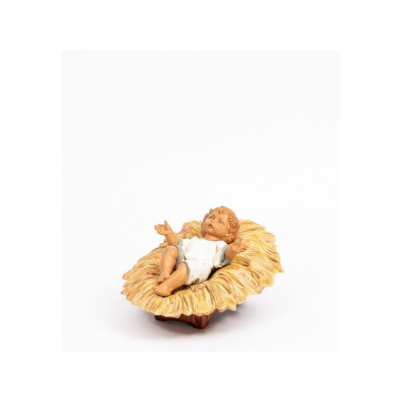 Gesù Bambino in culla resina cm. 65