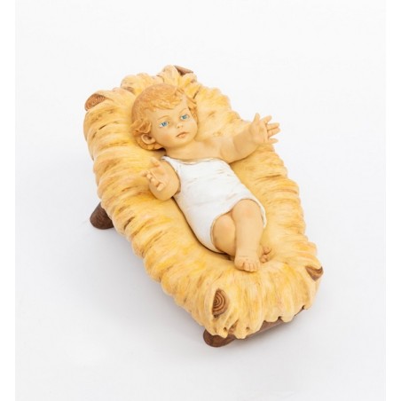 Gesù Bambino in culla resina cm. 85