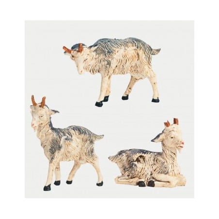 Serie 3 capre bianche adatte a cm. 9,5