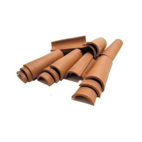 Tegole in terracotta naturale grandi (conf. 50 pz)