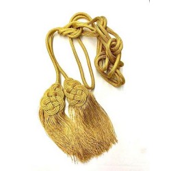 Cingolo sacerdotale in lurex con medaglia oro