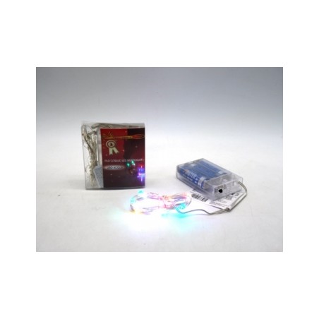 20 luci Led multicolor uso acqua a batteria