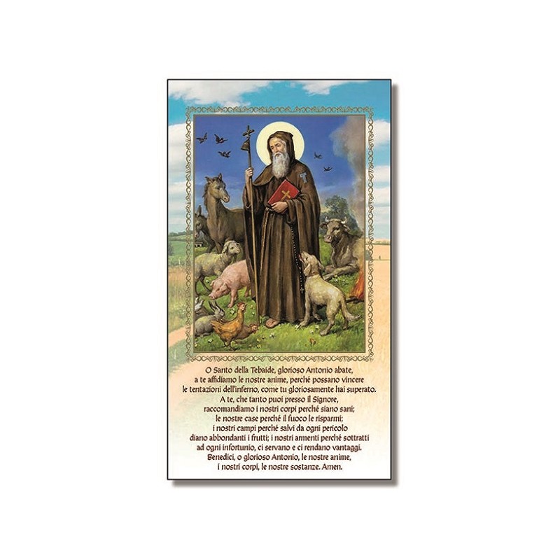 Cartoncino S. Antonio Abate - Tebaide cm. 12x22 (100 pz)