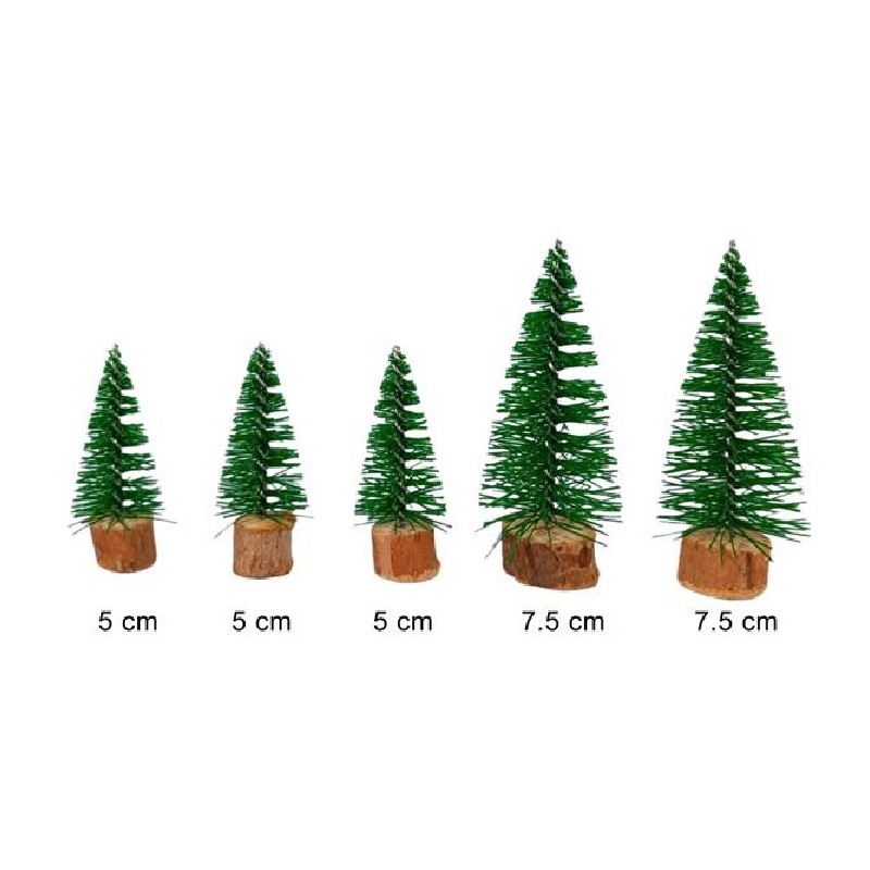 Set 5 alberi misure assortite