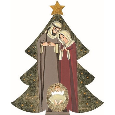 Immagine pvc albero Natività naif