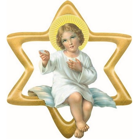 Magnete resinato stella Gesù Bambino