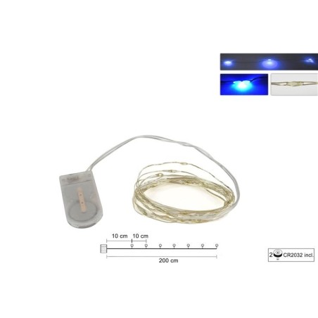 20 micro led blu a batteria