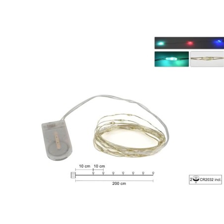 20 micro led multicolor a batteria