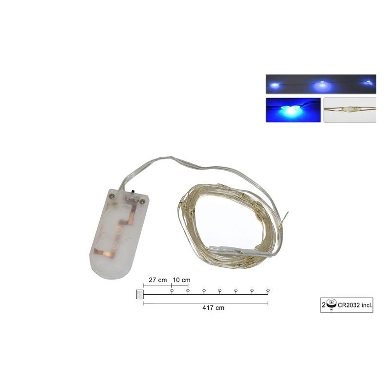 40 micro led blu a batteria