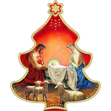 Magnete resinato alberello Natività
