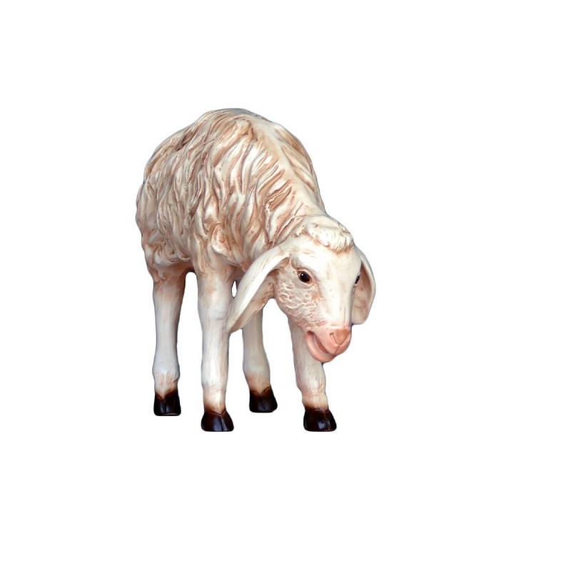 Pecora in piedi testa bassa adatta presepio cm. 160