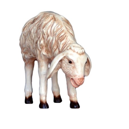 Pecora in piedi testa bassa adatta presepio cm. 160