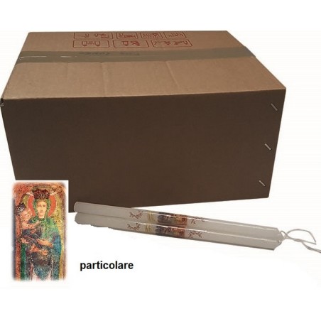 Scatola 250 pz candela Madonna Candelora cm. 27 cappio corto