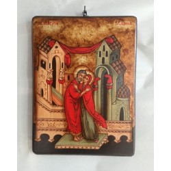 Icona rumena "S. Anna e S. Gioacchino " cm. 23x31