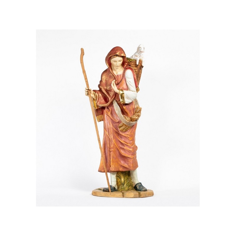 Pastorella con agnello adatta presepio cm. 180