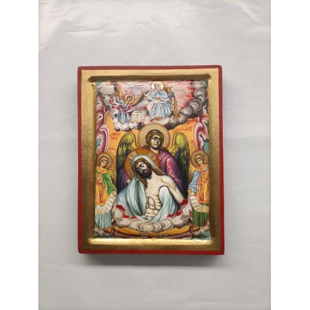 Icona Greca dipinta a mano "Deposizione" cm. 24x31