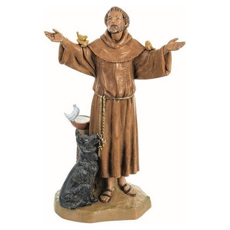 Statua S. Francesco resina cm. 30