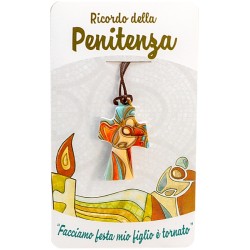 Croce da collo Penitenza con cartoncino