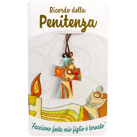 Croce da collo Penitenza con cartoncino