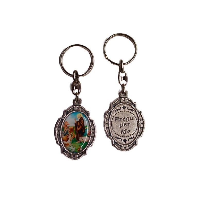 Portachiavi in metallo S. Antonio abate