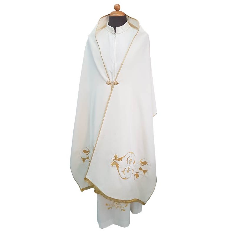 Velo Omerale ricamato con fili di seta