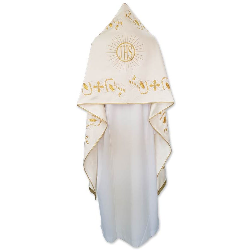 Velo Omerale ricamato arricchito