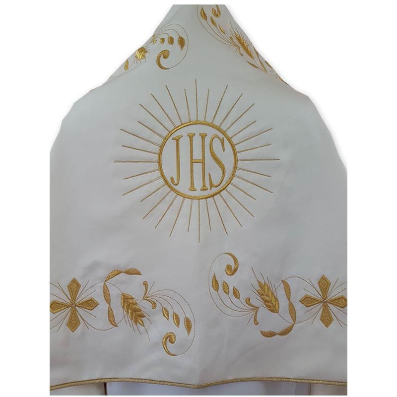 Velo Omerale ricamato arricchito