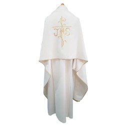 Velo Omerale ricamato con fili di seta