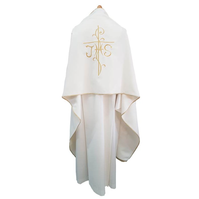 Velo Omerale ricamato con fili di seta