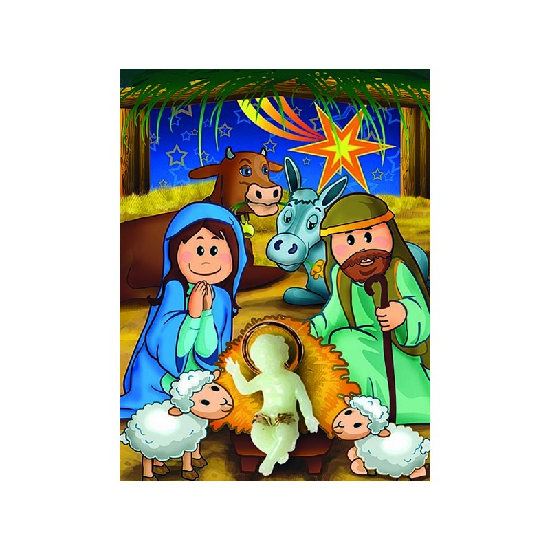 Confezione Gesù Bambino con immagine naif