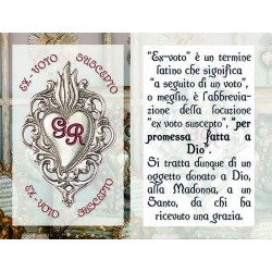 Cuore metallo Grazia Ricevuta con catena in blister