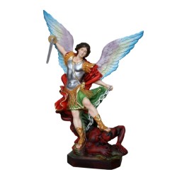 S. Michele Arcangelo in resina cm. 60 ali aperte