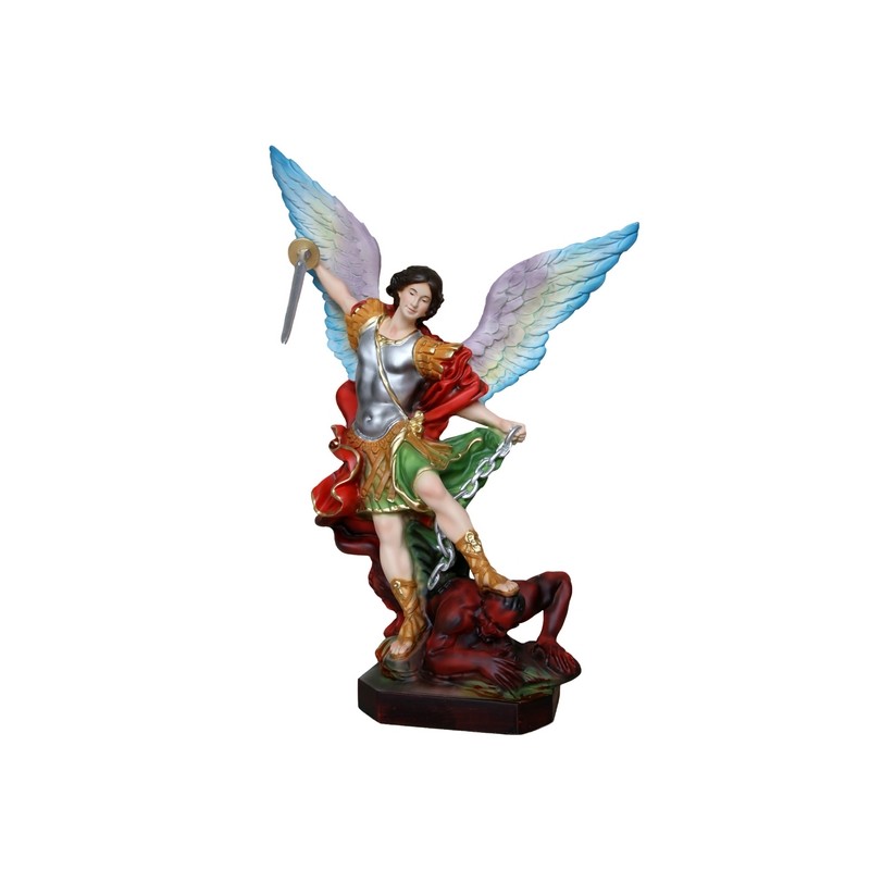 S. Michele Arcangelo in resina cm. 60 ali aperte