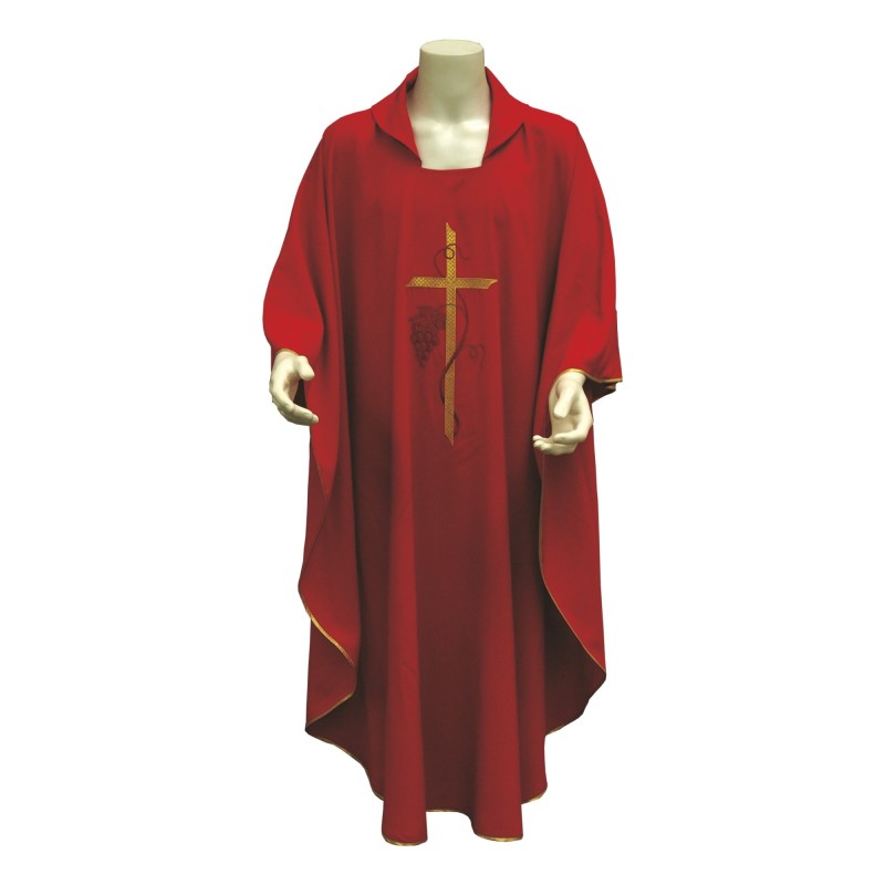 Casula ricamo Croce, tralcio, uva