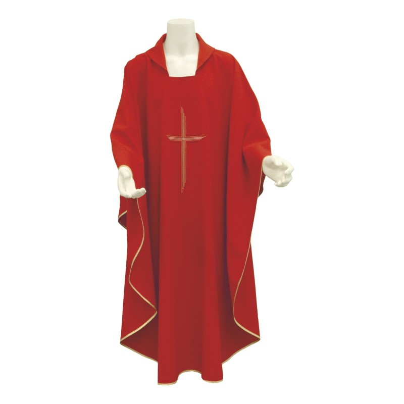 Casula ricamo croce a righe