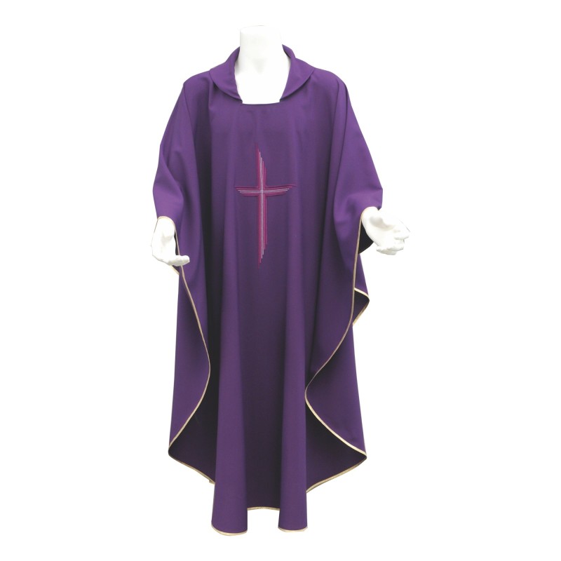 Casula ricamo croce a righe