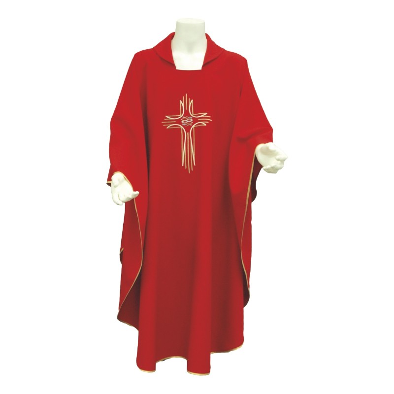 Casula ricamo croce pesci