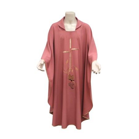 Casula ricamo croce, uva, spiga