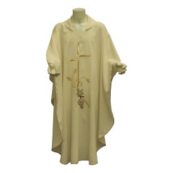 Casula ricamo croce, uva, spiga