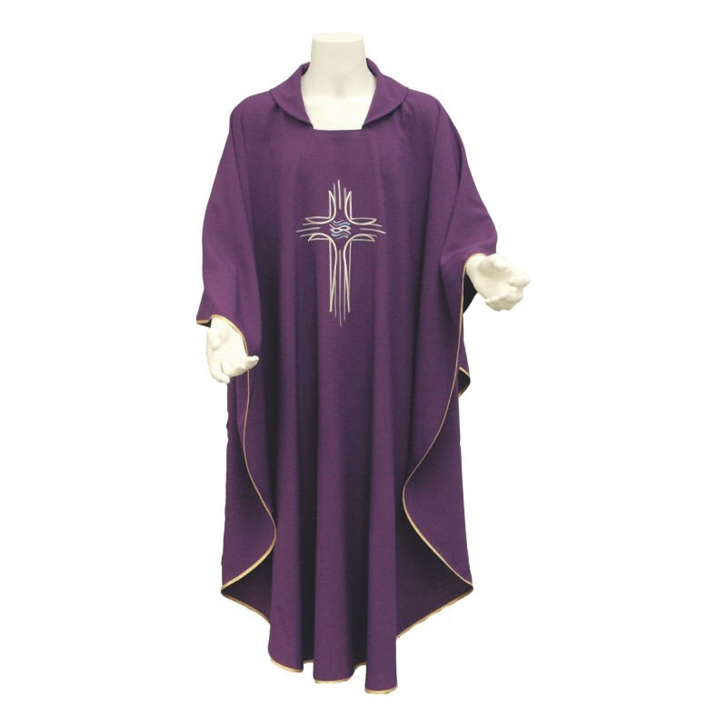 Casula ricamo croce pesci