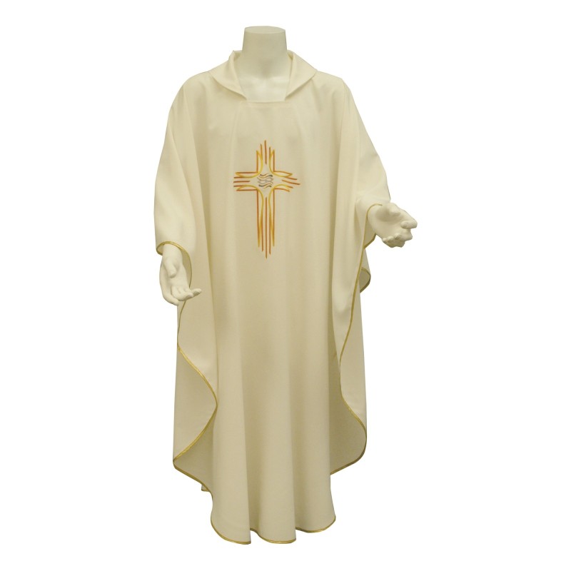 Casula ricamo croce pesci