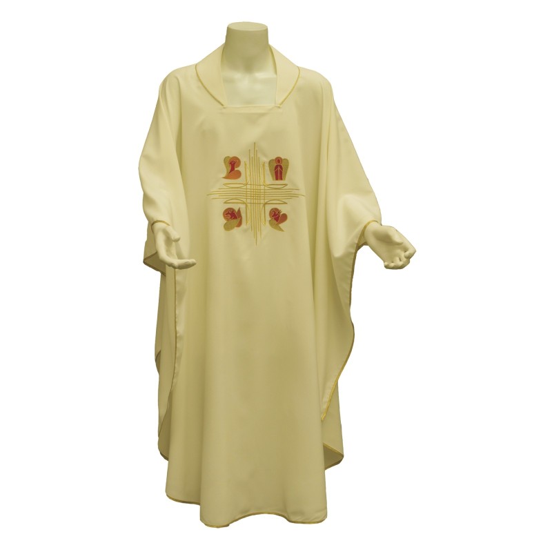 Casula ricamo croce Quattro Evangelisti