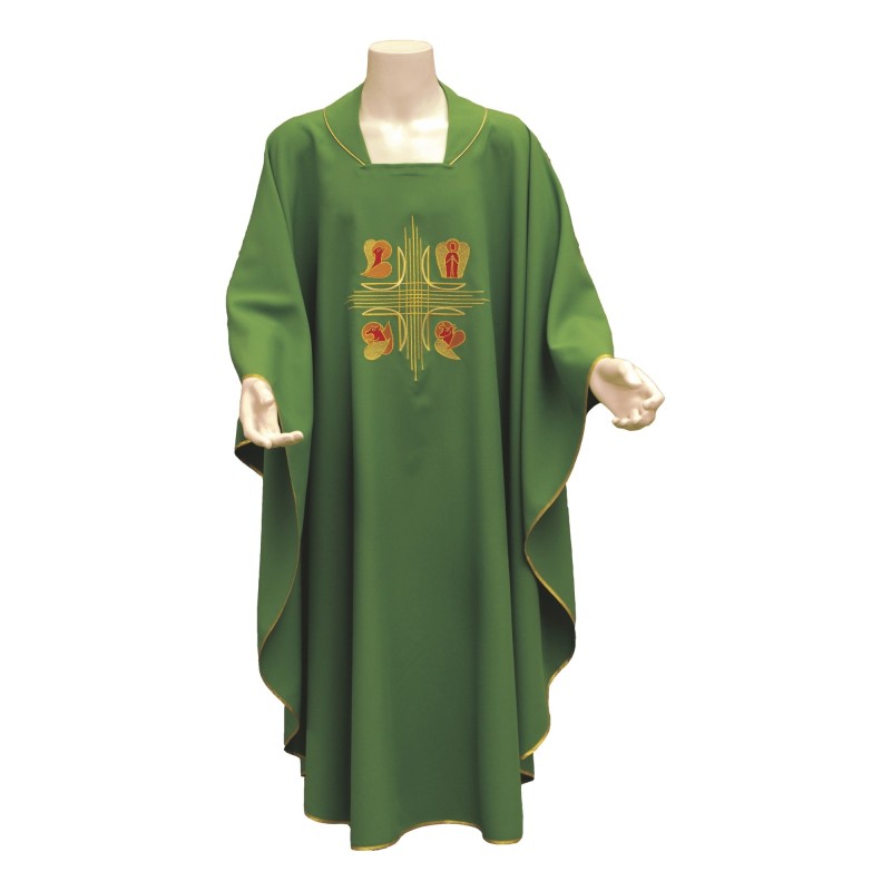 Casula ricamo croce Quattro Evangelisti